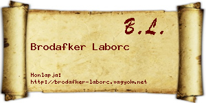 Brodafker Laborc névjegykártya